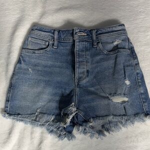 Hollister Blue Distressed Jean Shorts